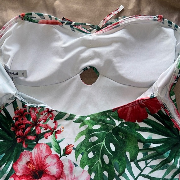 Grace Karin Tropical Floral One Piece Swimsuit Sz XL - Picture 10 of 16